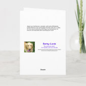 Funny Furry Golden Retriever Muttertag Karte (Rückseite)