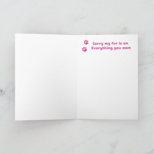 Funny Furry Golden Retriever Muttertag Karte (Innenseite)