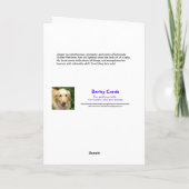 Funny Furry Golden Retriever Vatertag Karte (Rückseite)