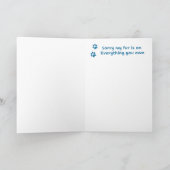 Funny Furry Golden Retriever Vatertag Karte (Innenseite)