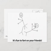Funny Furz On Friends Postkarte (Vorne/Hinten)