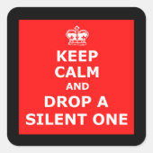 Funny Furz Quadratischer Aufkleber (Vorderseite)