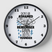 Funny Furz regnen Donnerwetter Kunst Bad Uhr (Vorderseite)