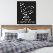 Funny Furz Rooster Cool Crazy Chicken Graphic Joke Leinwanddruck (Insitu (Schlafzimmer))