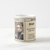 Funny Furz Vater Joke Retro Newspaper Foto Kaffeetasse (Mittel)