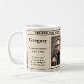 Funny Furz Vater Joke Retro Newspaper Foto Kaffeetasse (Links)