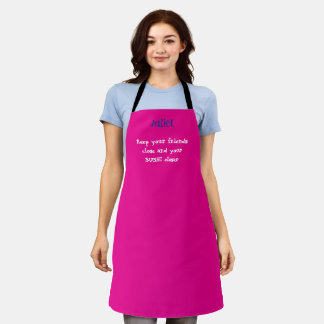 Funny Fuschia Behalte Ihre Freunde Nah Schürze