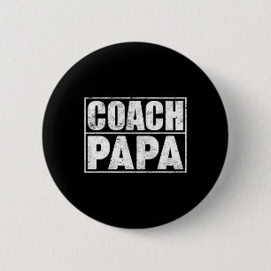 Funny Fußball Basketball Trainer Papa Vater Button