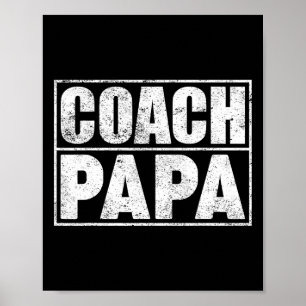 Funny Fußball Basketball Trainer Papa Vater Poster