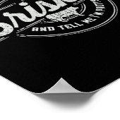 Funny Fütterte mir Brisket Backyard Grillen Grille Poster (Ecke)