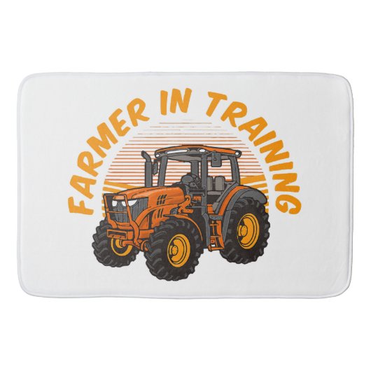 Funny Future Bauer in Training Traktor Farm Badematte (Vorderseite)