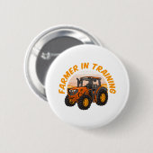 Funny Future Bauer in Training Traktor Farm Button (Vorne & Hinten)