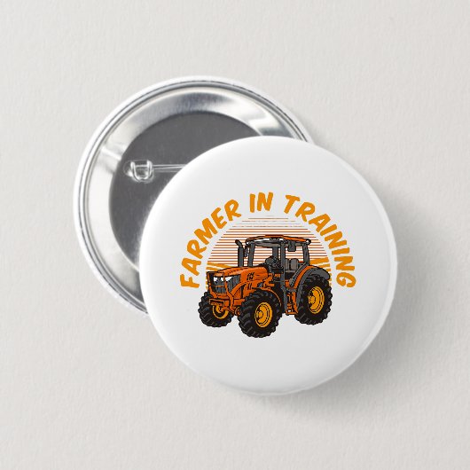 Funny Future Bauer in Training Traktor Farm Button (Vorne & Hinten)