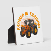 Funny Future Bauer in Training Traktor Farm Fotoplatte (Vorderseite)