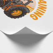 Funny Future Bauer in Training Traktor Farm Geschenkpapier (Ecke)