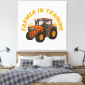 Funny Future Bauer in Training Traktor Farm Leinwanddruck (Insitu (Schlafzimmer))
