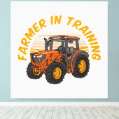 Funny Future Bauer in Training Traktor Farm Leinwanddruck (Insitu (Holzboden))