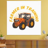 Funny Future Bauer in Training Traktor Farm Leinwanddruck (Insitu (Wohnzimmer))