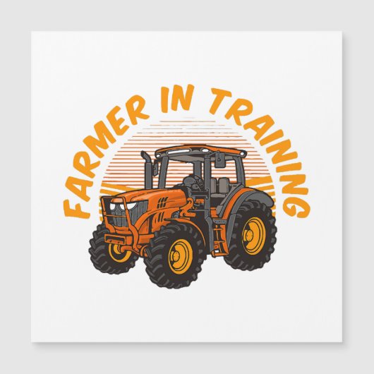 Funny Future Bauer in Training Traktor Farm Magnetkarte (Vorderseite)