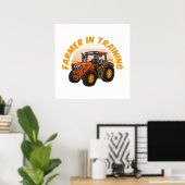 Funny Future Bauer in Training Traktor Farm Poster (Heimbüro)
