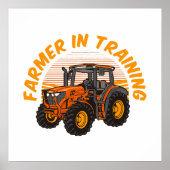 Funny Future Bauer in Training Traktor Farm Poster (Vorne)