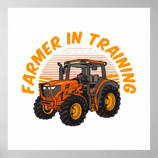 Funny Future Bauer in Training Traktor Farm Poster (Vorne)