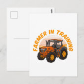 Funny Future Bauer in Training Traktor Farm Postkarte (Vorne/Hinten)