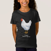 Funny Future Chickn Bauer White Hen T-Shirt (Vorderseite)