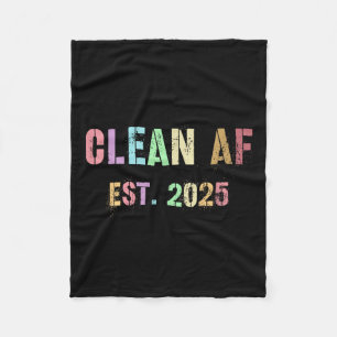 Funny Future Clean Af Est 2025 Grillen Clean Pin Fleecedecke