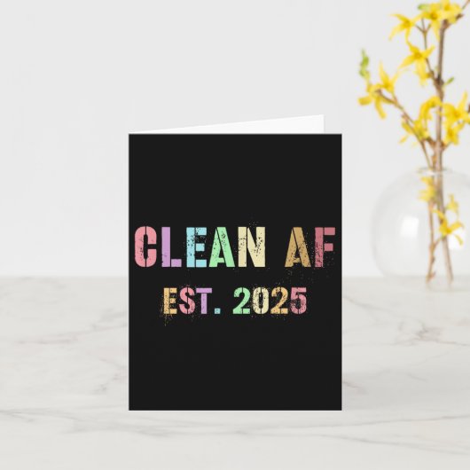 Funny Future Clean Af Est 2025 Grillen Clean Pin Karte (Gelbe Blume)
