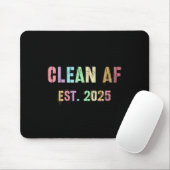 Funny Future Clean Af Est 2025 Grillen Clean Pin Mousepad (Mit Mouse)