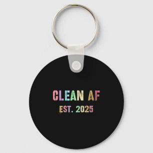 Funny Future Clean Af Est 2025 Grillen Clean Pin Schlüsselanhänger