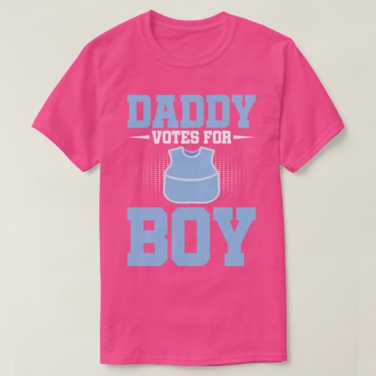 Funny Future Daddy Team Boy Gender Reveal T-Shirt (Design vorne)