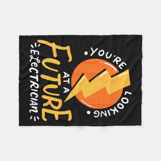 Funny Future Electrician Electrical Engineer Fleecedecke (Vorderseite (Horizontal))