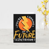 Funny Future Electrician Electrical Engineer Karte (Gelbe Blume)