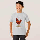 Funny Future Hühnchen Bauer Red Hain T-Shirt (Vorne ganz)