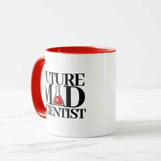 Funny Future Mad Scientists mit Chemie Beaker Tasse (Vorderseite Links)