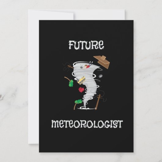 Funny Future Meteorologe Tornado & Hurricane Einladung (Vorderseite)