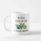Funny Future Neue Schwester Jura Geschenk Tasse (Links)