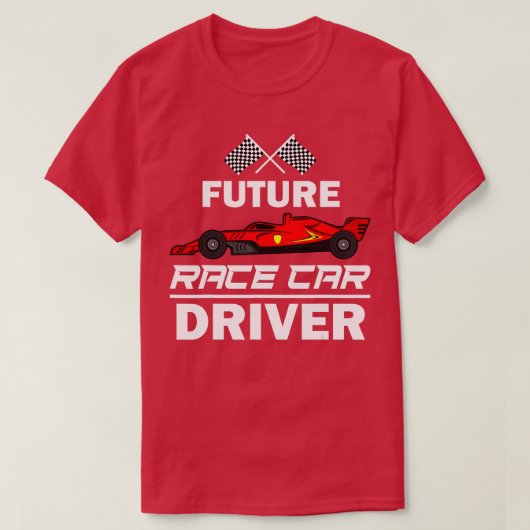 Funny Future Race Car Driver Geschenk für Kinder R T-Shirt (Design vorne)