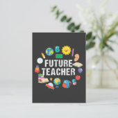 Funny Future Teacher Kind Student School Liebhaber Postkarte (Stehend Vorderseite)