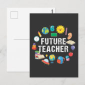 Funny Future Teacher Kind Student School Liebhaber Postkarte (Vorne/Hinten)