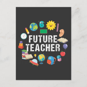 Funny Future Teacher Kind Student School Liebhaber Postkarte