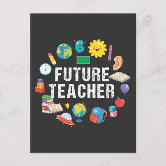 Funny Future Teacher Kind Student School Liebhaber Postkarte (Vorderseite)