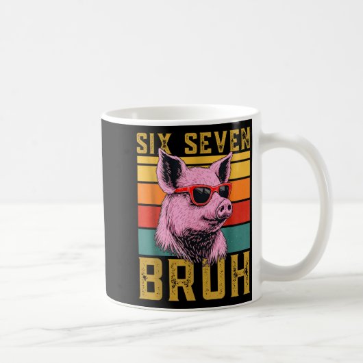 Funny G 67 6 7 Six Seven Meme Animal Retro Design Kaffeetasse (Rechts)