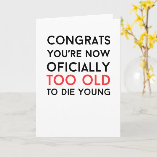 Funny gag Geschenk sarkastisch rude Faltkarte Karte (Gelbe Blume)