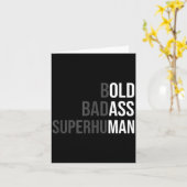 Funny Gag Gift For Dad - Old Man Bold Bad Superhum Karte (Gelbe Blume)
