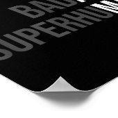 Funny Gag Gift For Dad - Old Man Bold Bad Superhum Poster (Ecke)