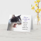 Funny Gagging Gluten Free Cat Geburtstag Karte (Gelbe Blume)