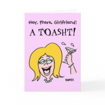 Funny Gal to Gal Cartoon Happy Birthday